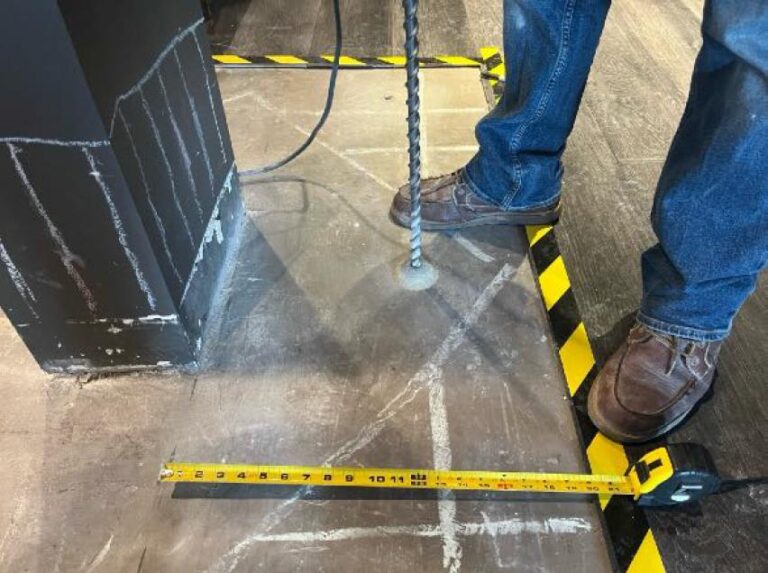 Concrete testing supporting an existing-building evaluation